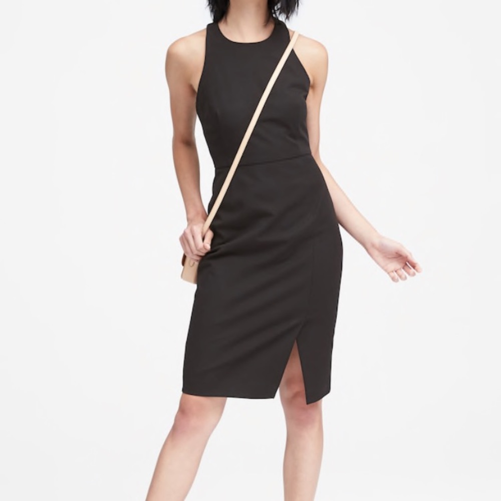 Banana Republic Sleeveless Black Sheath Dress